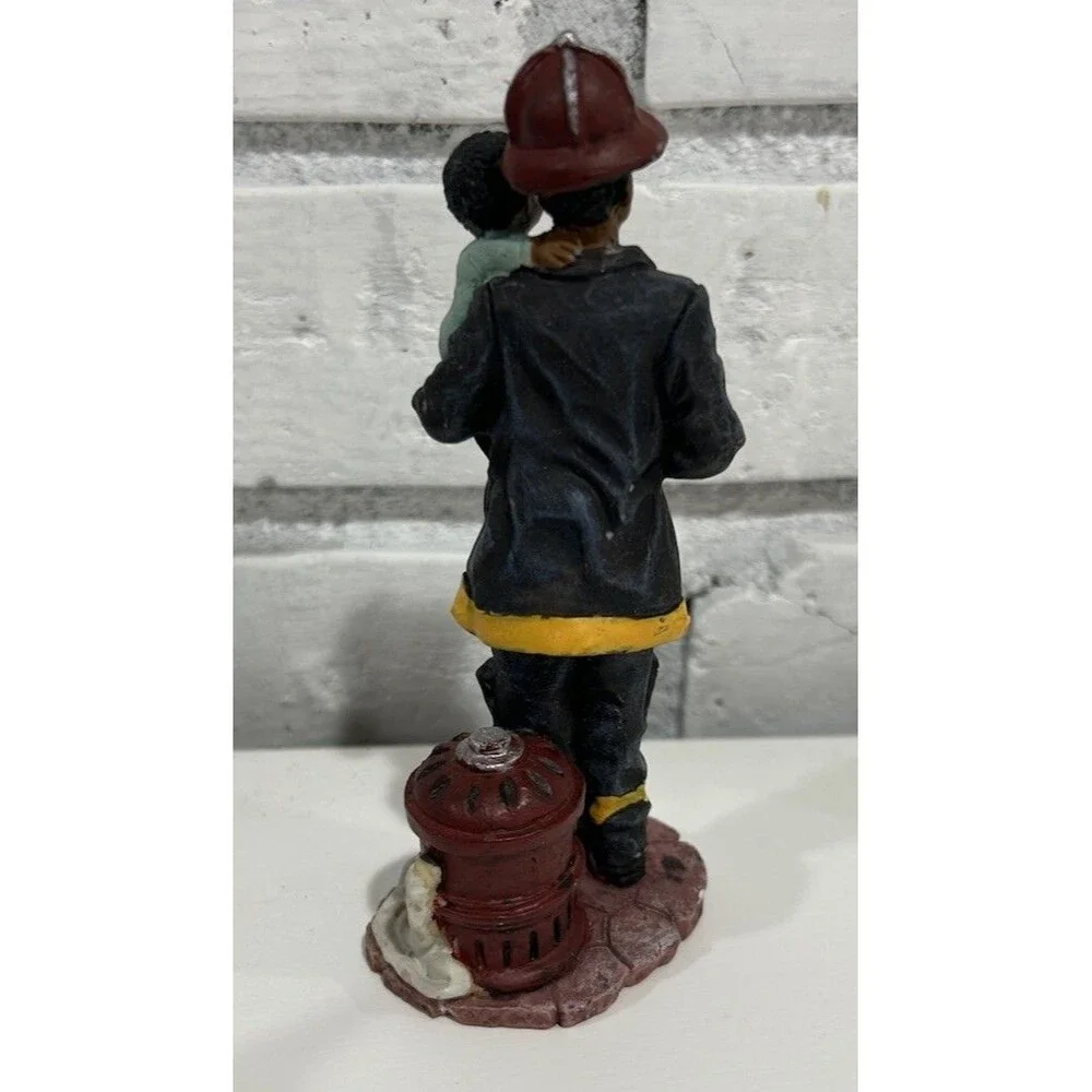 Vintage K's Collection African American Firefighter Rescue Figurine 5